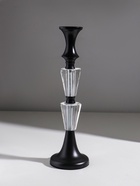 Подсвечник на 1 свечу «Кристалл. Классик», стекло, металл, чёрный, d=5 см, 9.5×9.5×32.5 см - Фото 2