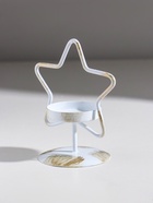 Подсвечник на 1 свечу «Звезда», металл, белый с патиной, d=5 см, 9.4×7×11.7 см - Фото 4