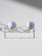 Подсвечник на 2 свечи «Две звезды», металл, белый с патиной, d=5 см, 18.5×7.3×14.8 см - Фото 5