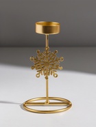 Подсвечник на 1 свечу «Снежинка», металл под золото, d=4.5 см, 8.5×8.5×16 см - Фото 2