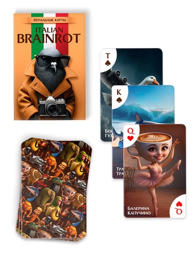 Карты игральные «Итальянский Brainrot», 36 карт, 16+