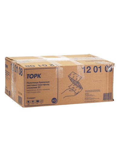 Бумажные полотенца листовые Tork Singlefold сложения ZZ (H3), 250 листов