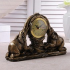 УЦЕНКА Часы настольные интерьерные каминные «Два слона», 30×20×7 см, d=6.5 см - Фото 6