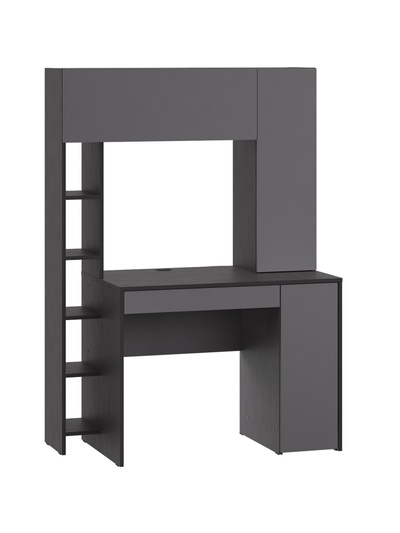 Стол компьютерный «Комфорт 12.71», с надстройкой, 1167×602×1654 мм, цвет антрацит/тёмно - серый