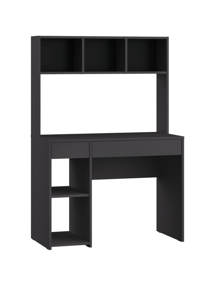 Стол компьютерный «Комфорт 12.77», с надстройкой, 1000×498×1470 мм, цвет тёмно - серый - Фото 1