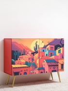 Комод напольный «Кармин 16.220.03», на ножках, 1153×426×932 мм, цвет красный/белый шагрень 10903892 Комод напольный «Кармин 16.220.03», на ножках, 1153×426×932 мм, цвет красный/белый шагрень 10903892