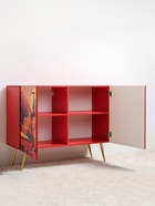 Комод напольный «Кармин 16.220.03», на ножках, 1153×426×932 мм, цвет красный/белый шагрень 10903892 Комод напольный «Кармин 16.220.03», на ножках, 1153×426×932 мм, цвет красный/белый шагрень 10903892