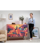 Комод напольный «Кармин 16.220.03», на ножках, 1153×426×932 мм, цвет красный/белый шагрень 10903892 Комод напольный «Кармин 16.220.03», на ножках, 1153×426×932 мм, цвет красный/белый шагрень 10903892