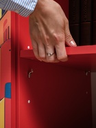 Комод напольный «Кармин 16.220.03», на ножках, 1153×426×932 мм, цвет красный/белый шагрень 10903892 Комод напольный «Кармин 16.220.03», на ножках, 1153×426×932 мм, цвет красный/белый шагрень 10903892