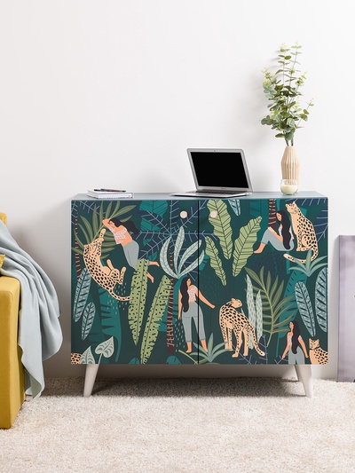 Комод напольный «Либера 16.230.01», на ножках, 1153×426×932 мм, цвет пасифай/белый шагрень