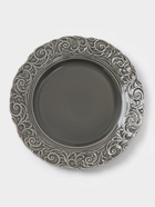 Тарелка обеденная WY Floral Laceware, d=25 см, фарфор, серая - фото 48191009