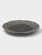 Тарелка обеденная WY Floral Laceware, d=25 см, фарфор, серая - Фото 2