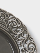 Тарелка обеденная WY Floral Laceware, d=25 см, фарфор, серая - Фото 3
