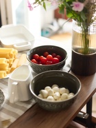 Салатник WY Floral Laceware, 700 мл, d=15 см, фарфор, серая - Фото 7