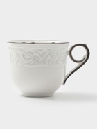 Чайная пара WY Floral Laceware, 2 предмета: чашка 300 мл, блюдце d=15 см, фарфор, белая, серая - Фото 5
