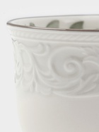 Чайная пара WY Floral Laceware, 2 предмета: чашка 300 мл, блюдце d=15 см, фарфор, белая, серая - Фото 6