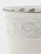 Чайная пара WY Floral Laceware, 2 предмета: чашка 300 мл, блюдце d=15 см, фарфор, белая, серая - Фото 6