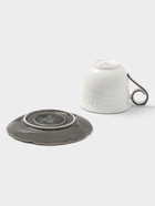 Чайная пара WY Floral Laceware, 2 предмета: чашка 300 мл, блюдце d=15 см, фарфор, белая, серая - Фото 8