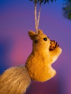 Ёлочная игрушка «Бельчонок» 8×13 см, бежевый 10876228