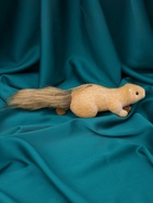 Ёлочная игрушка «Белка с шишкой» 4.5×20 см, бежевый - фото 6627104