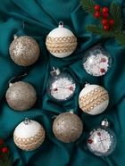 Ёлочные игрушки «Орсон», шары новогодние, d=8 см, 9 шт., люкс - Фото 3