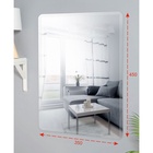 УЦЕНКА Зеркало настенное прямоугольное, с фацетом и закругленными углами, 35×45 см - Фото 2