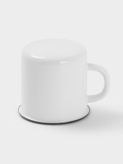 Кружка эмалированная, 400 мл, белая