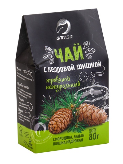 Травяной чай натуральный с кедровой шишкой, 80 г