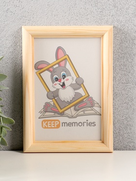 Фоторамка для фото 10×15 см Keep memories, белое дерево, (пластиковый экран)