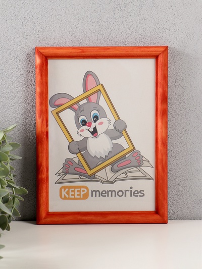 Фоторамка для фото 15×21 см Keep memories, махагон, (пластиковый экран), дерево