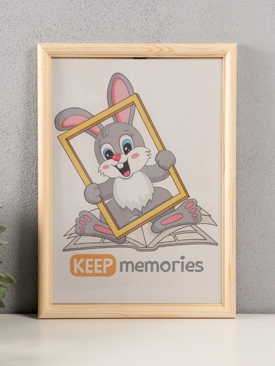 Фоторамка для фото 21×30 см Keep memories, белое дерево, (пластиковый экран), дерево