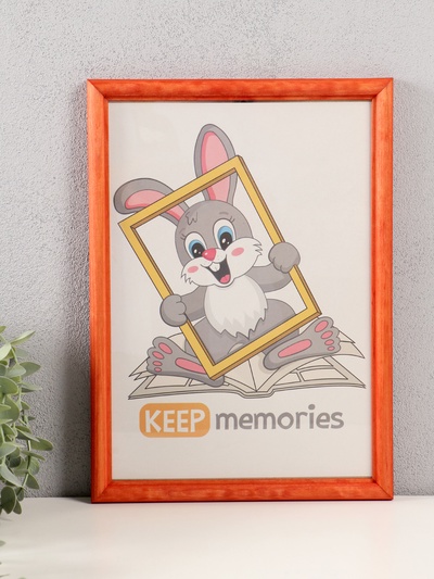 Фоторамка для фото 21×30 см Keep memories, махагон, (пластиковый экран), дерево