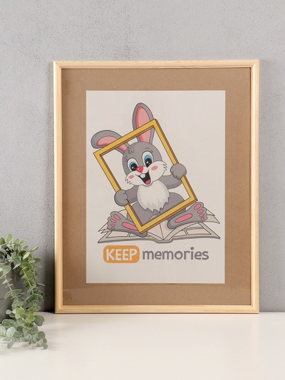Фоторамка для фото 40×50 см Keep memories белое дерево, (пластиковый экран)