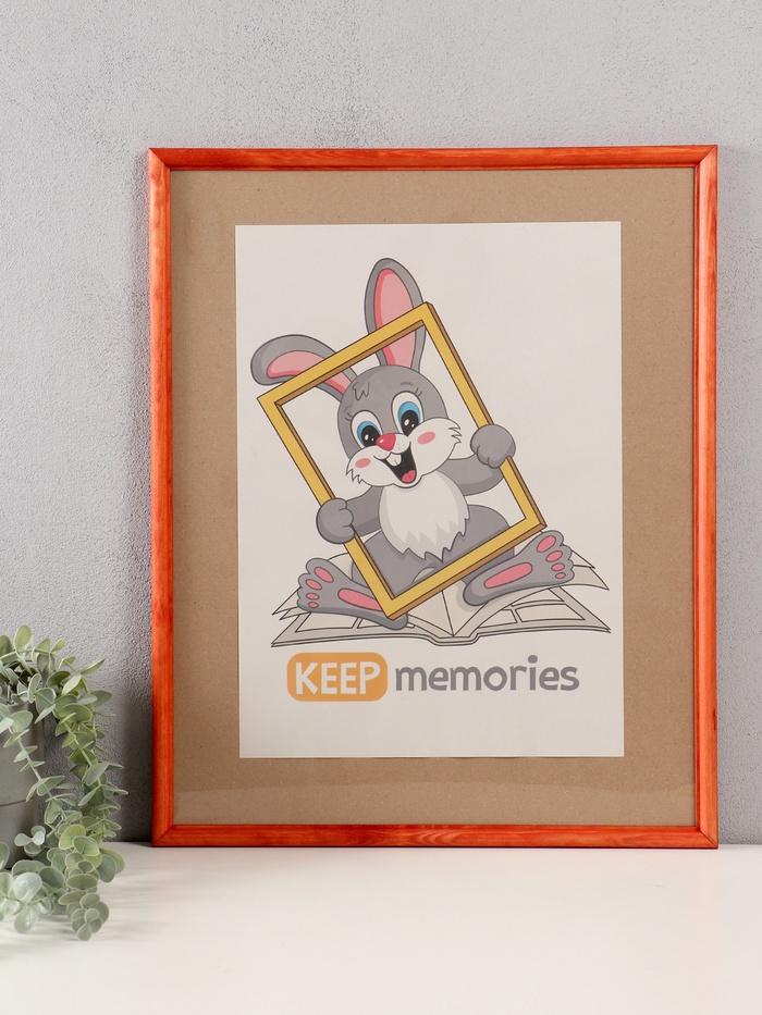 Фоторамка для фото 40×50 см Keep memories махагон, (пластиковый экран), дерево - Фото 1