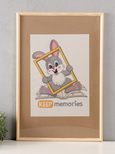 Фоторамка для фото 40×60 см Keep memories белое дерево, (пластиковый экран)