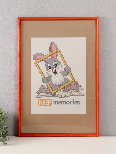 Фоторамка для фото 40×60 см Keep memories махагон, (пластиковый экран), дерево