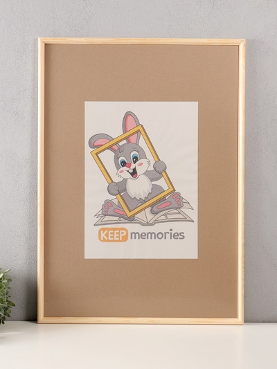 Фоторамка для фото 50×70 см Keep memories белое дерево, (пластиковый экран)