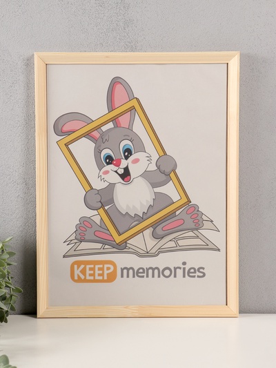 Фоторамка для фото 30×40 см Keep memories «Канон», белое дерево, (пластиковый экран)