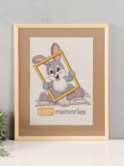 Фоторамка для фото 40×50 см Keep memories «Канон», белое дерево, (пластиковый экран)