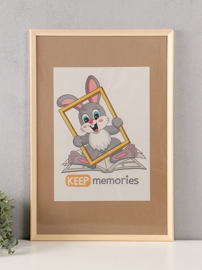 Фоторамка для фото 40×60 см Keep memories «Канон», белое дерево, (пластиковый экран)