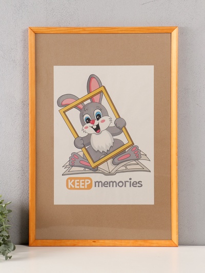 Фоторамка для фото 40×60 см Keep memories «Канон», сосна, (пластиковый экран), дерево