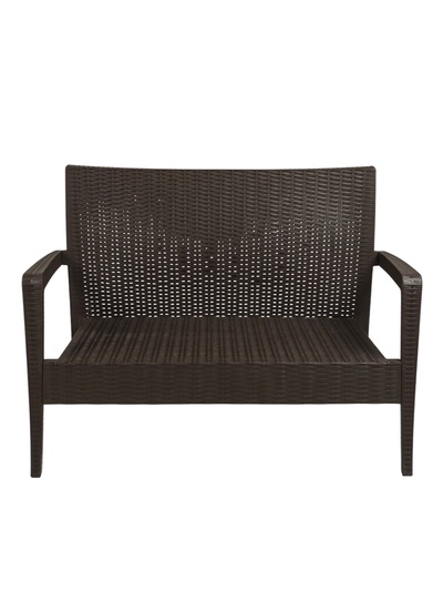 УЦЕНКА Диван RATTAN Ola Dom, 128×77×89 см, коричневый, (НЕТ ОДНОЙ ЗАГЛУШКИ)