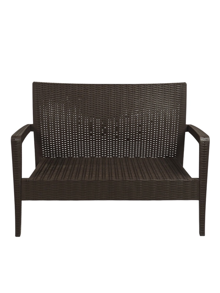 УЦЕНКА Диван RATTAN Ola Dom, 128×77×89 см, коричневый, (НЕТ ОДНОЙ ЗАГЛУШКИ) - Фото 1