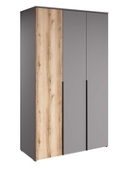 Шкаф трёхстворчатый для одежды «Йорк», 1170×577×2020 мм, цвет серый шифер/дуб делано 10901565