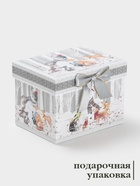 Кружка новогодняя «Снежные забавы», 420 мл, керамика, подарочная упаковка, белая - Фото 3