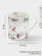 Набор кружек новогодних «Белый мишка», 2 шт., 220 мл, керамика, подарочная упаковка, белый - Фото 2