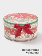 Кружка новогодняя «Пряничный домик», с ложкой, 280 мл, керамика, подарочная упаковка, красная - Фото 3