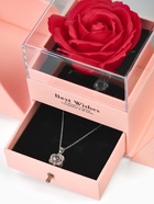 Набор с кулоном «Я тебя люблю», в коробке с розами, цвет серебро, розовая коробка - Фото 1