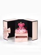 Набор с кулоном «Я тебя люблю», в коробке с мишкой, цвет серебро, нежно-розовая коробка - Фото 1