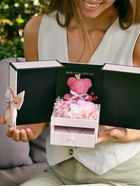 Набор с кулоном «Я тебя люблю», в коробке с мишкой, цвет серебро, нежно-розовая коробка - Фото 7